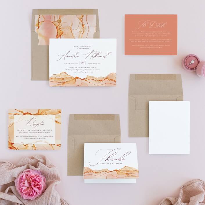 7 Gorgeous Wedding Invitations from BHLDN x Minted - EventOTB